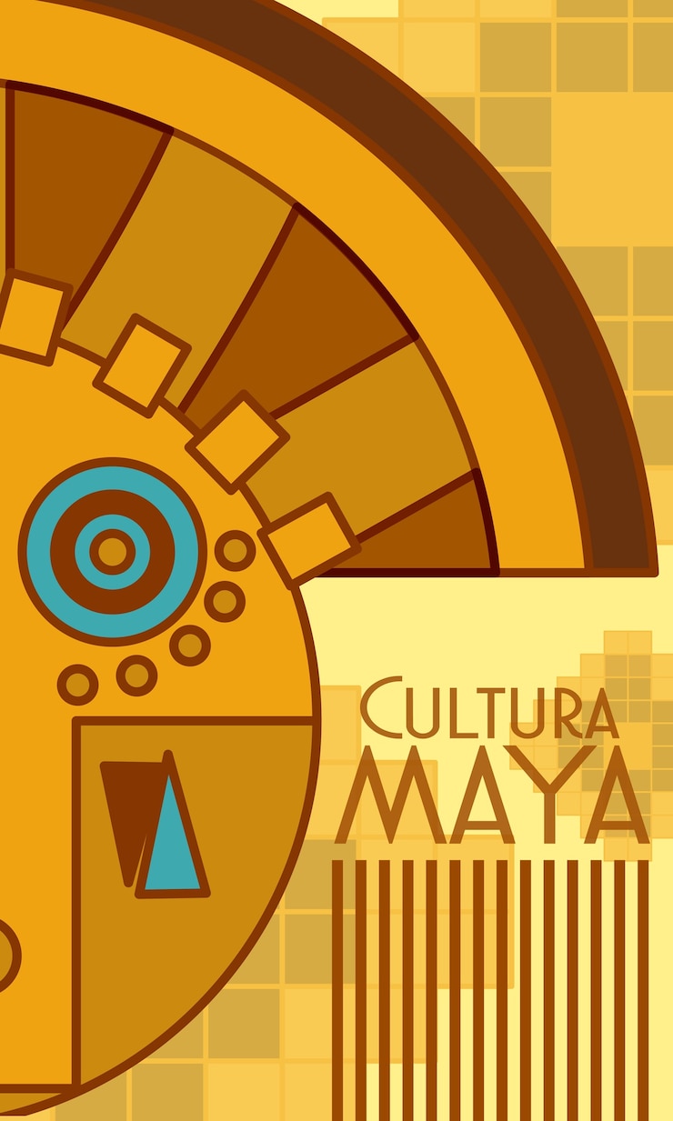 Vetor cartão do maya da cultura