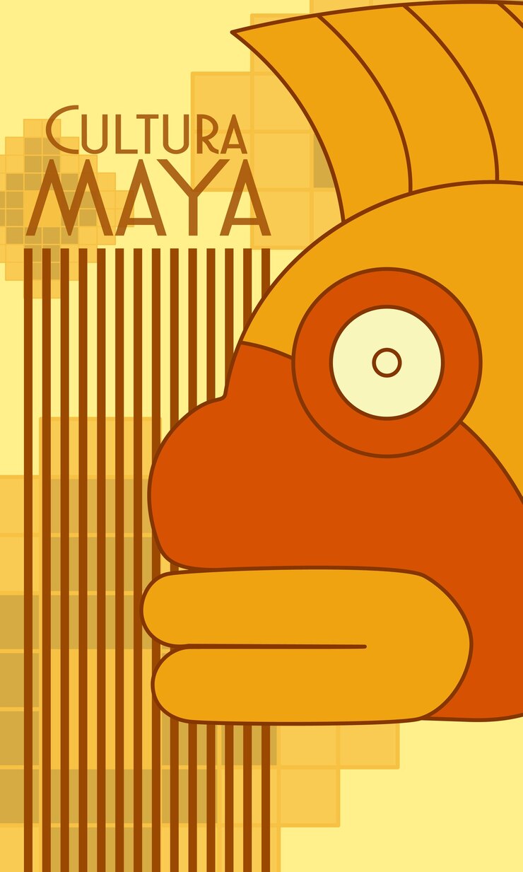 Vetor cartão do maya da cultura