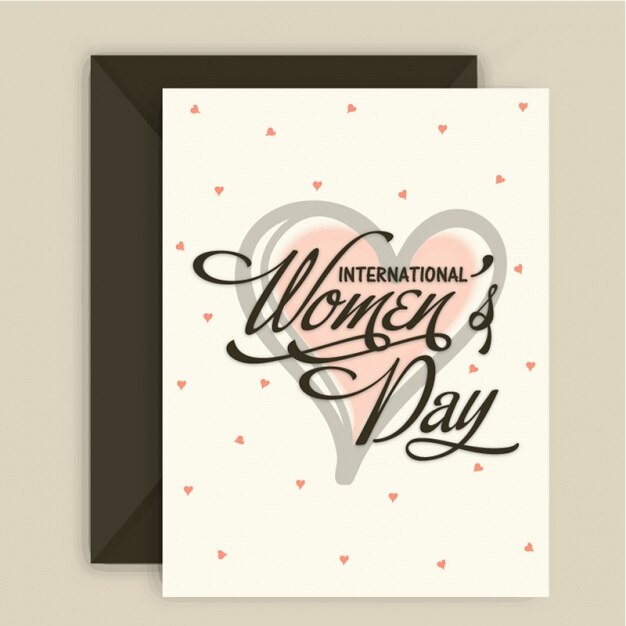 Vetor cartão fantástico com corações para o dia das mulheres