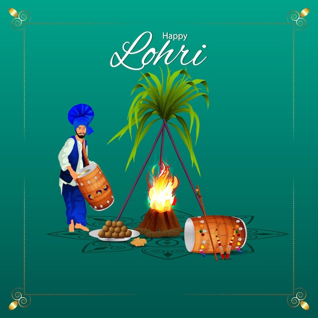 Cartão feliz da lohri