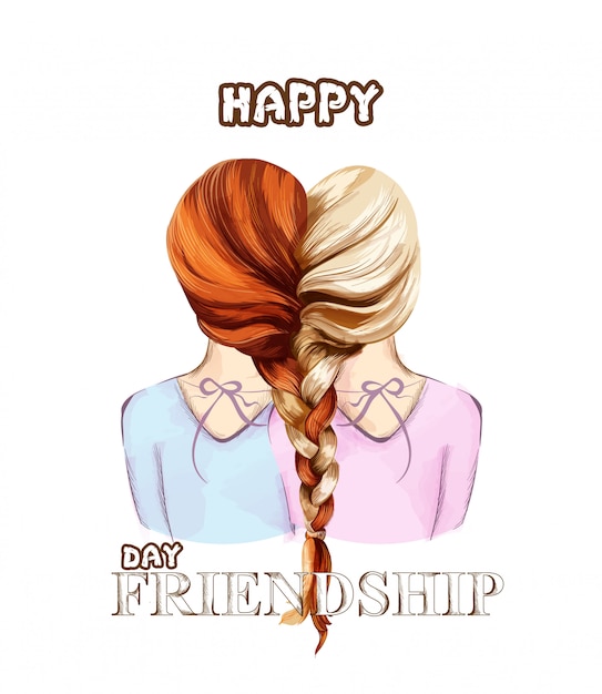 Cartão feliz do dia da amizade