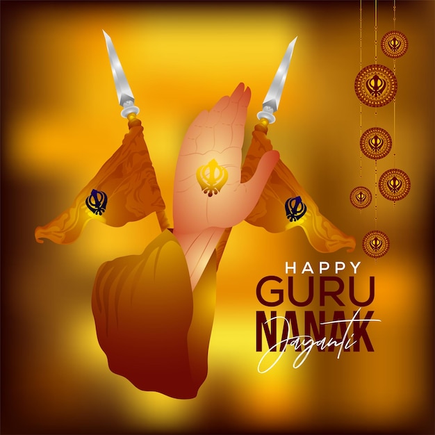 Cartão feliz guru nanak jayanti