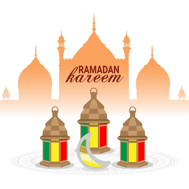 Cartão ramadan kareem ou eid mubarak