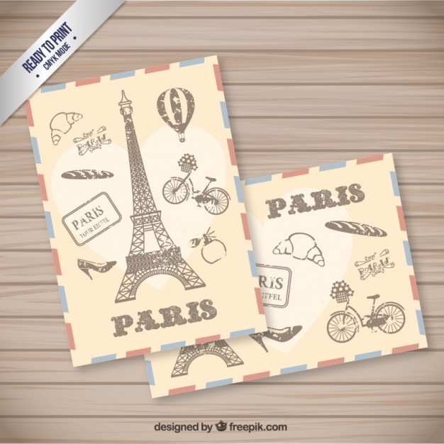 Cartão retro paris