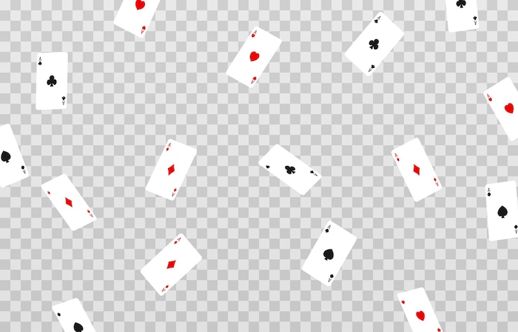 Vetor cartas de jogar vetor png cartas de jogar caem do céu em um fundo transparente isolado