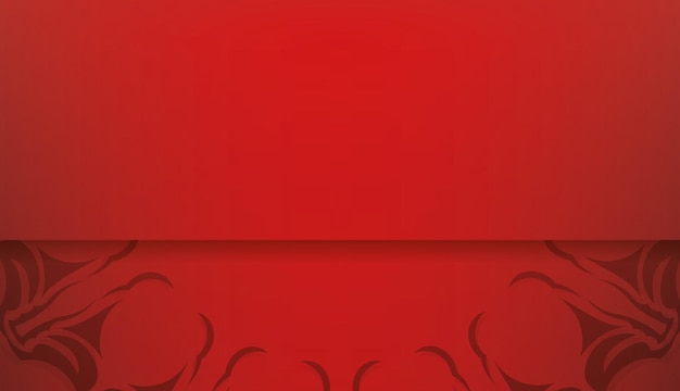 Vetor cartaz apresentável vermelho escuro com um belo padrão