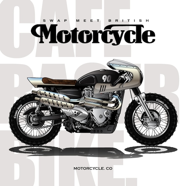 Cartaz clássico da motocicleta da raça