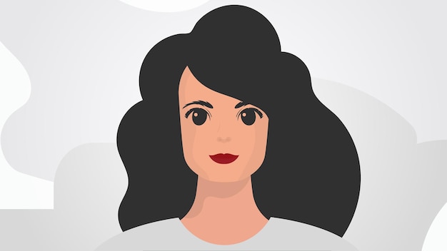Cartaz com uma garota em close O conceito do movimento para o empoderamento das mulheres Ilustração vetorial