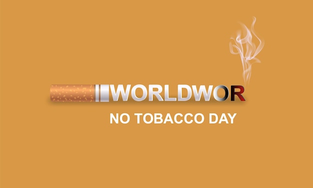 Cartaz da campanha contra o tabagismo no Dia Mundial sem Tabaco Lembrete sobre os efeitos do fumo em você, sua família e a sociedade