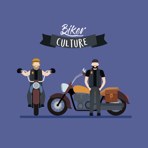Cartaz da cultura do motociclista