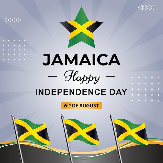 Vetor cartaz da jamaica para o dia da independência