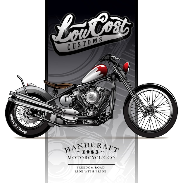 Cartaz da motocicleta do interruptor inversor da