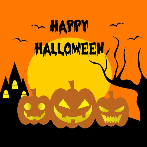 cartaz de abóbora de halloween
