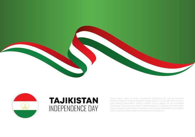 Cartaz de banner de fundo do dia da independência do tajiquistão para celebração nacional em 9 de setembro