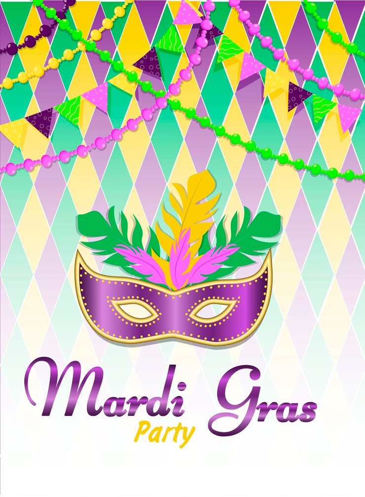 Vetor cartaz de carnaval para mardi gras