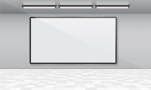 Cartaz de cartaz branco em branco para design de vetor de publicidade.