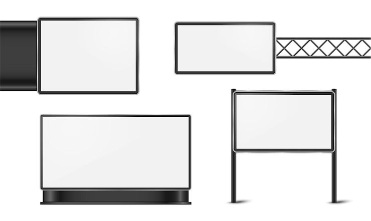 Vetor cartaz de cartaz branco em branco para design de vetor de publicidade.