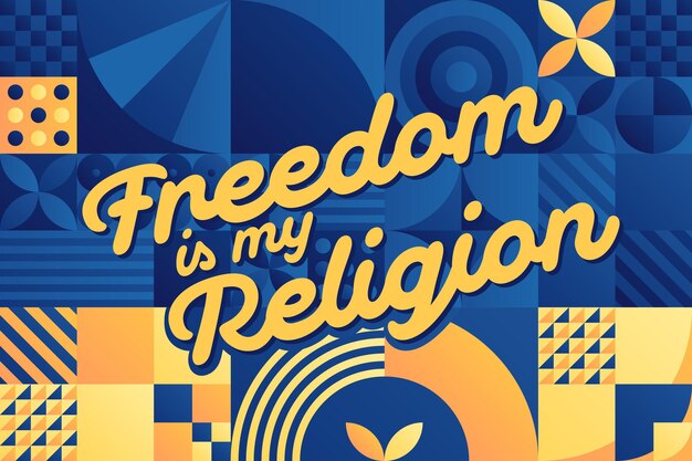 Cartaz de citação de letras A liberdade é minha religião