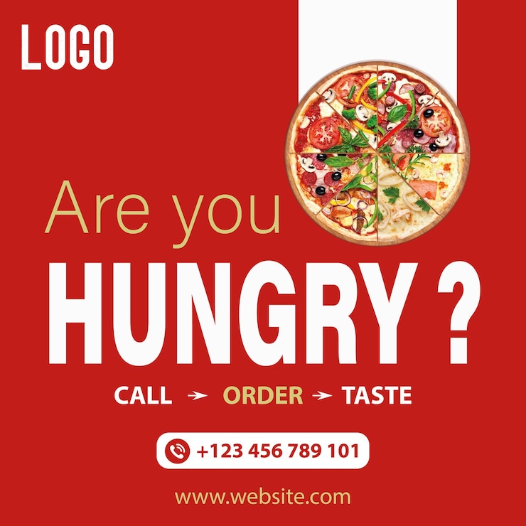Vetor cartaz de comida de pizza
