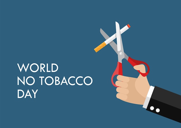 Cartaz de conceito de abuso de tabaco
