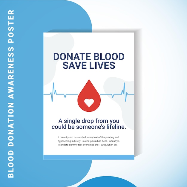 cartaz de conscientização sobre a doação de sangue