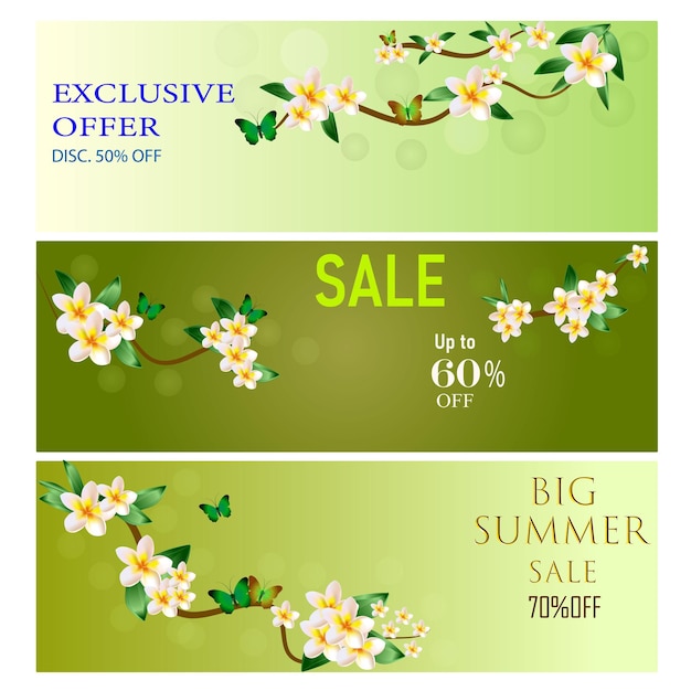 Cartaz de convite de banner de venda de verão folheto publicitário colorido oferta exclusiva