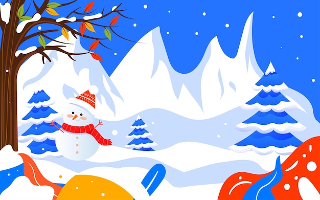 Cartaz de esportes de ilustração de esqui de inverno dos jogos olímpicos de inverno