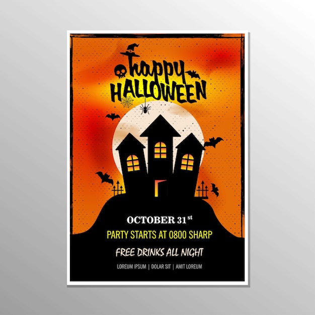 Cartaz de festa de halloween