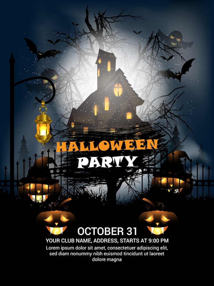 Vetor cartaz de festa de halloween