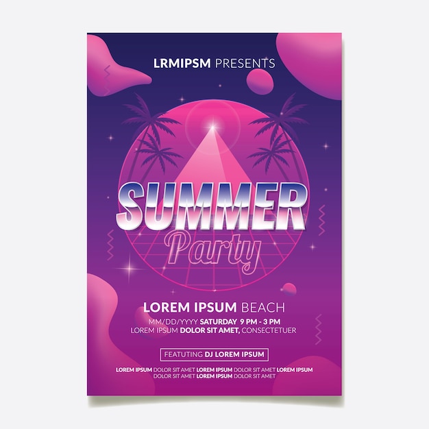 Cartaz de festa de verão