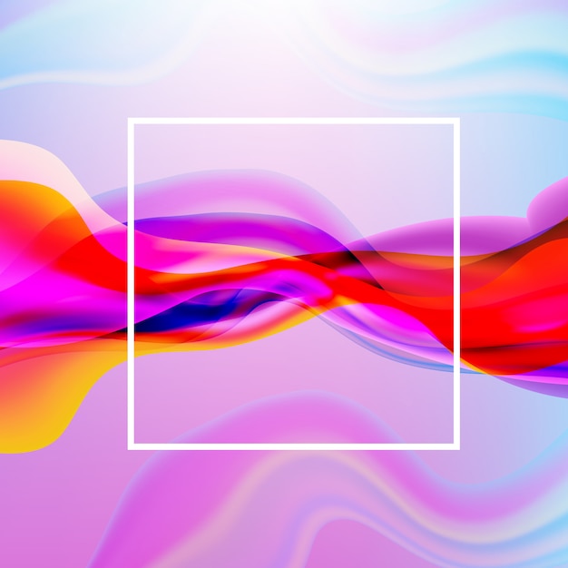 Vetor cartaz de fluxo colorido com linha poster