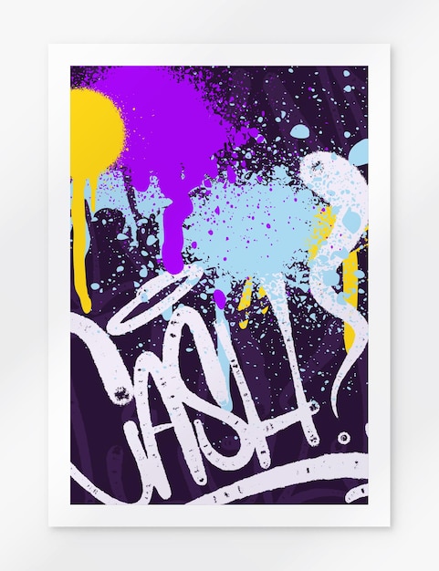cartaz de fundo multicolorido letras de graffiti inscrições coloridas brilhantes no estilo de graffiti