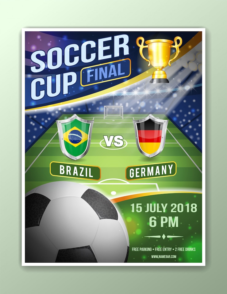 Vetor cartaz de futebol de futebol