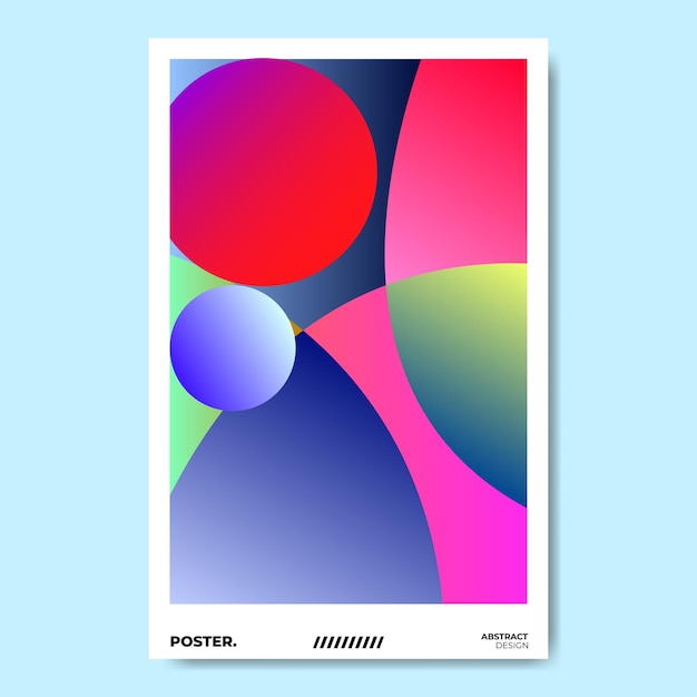 cartaz de gradiente colorido abstrato em estilo moderno minimalista