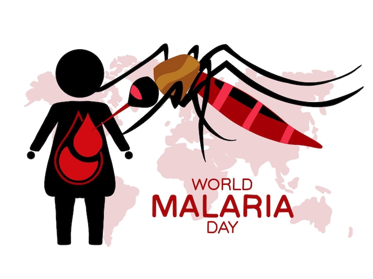 Vetor cartaz de ilustração feliz dia mundial da malária