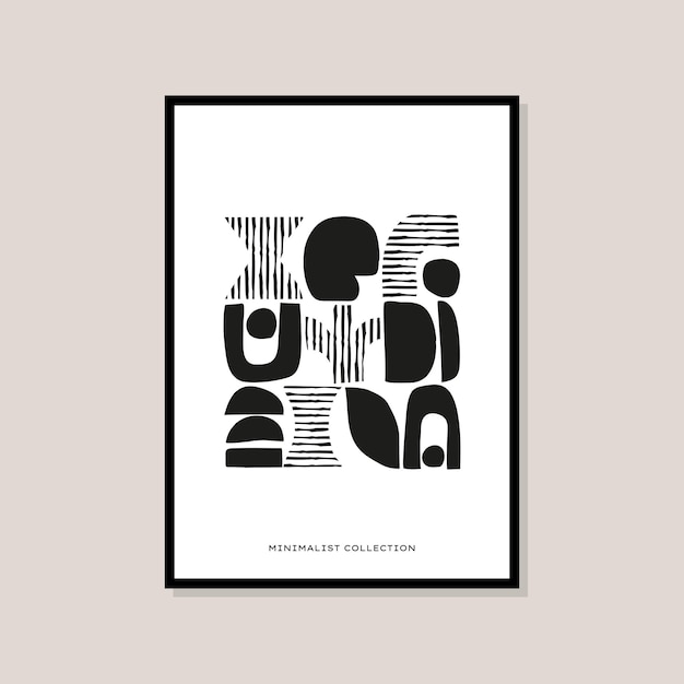 Cartaz de impressão de arte minimalista boêmio para sua coleção de arte de parede e decoração de design de interiores