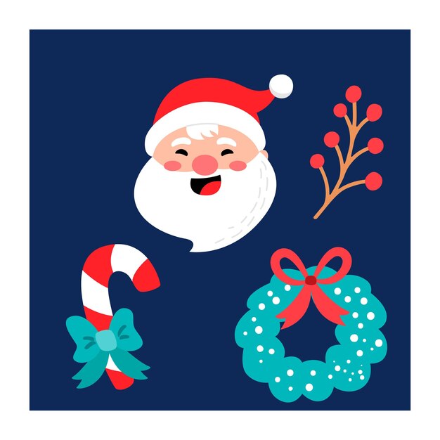 cartaz de natal ilustração de ícone vetorial bonita