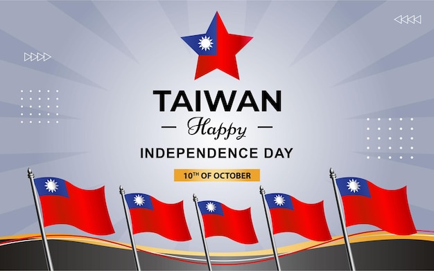 Vetor cartaz de taiwan para o dia da independência