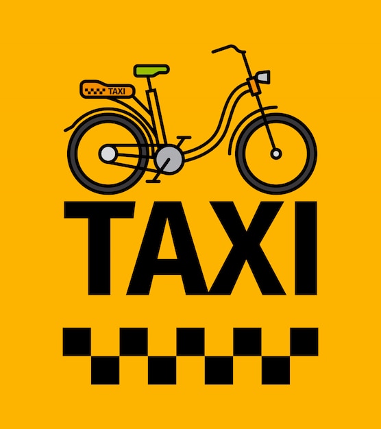 Cartaz de transporte de táxi de bicicleta