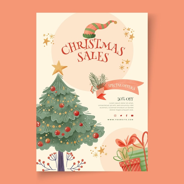 Cartaz de vendas de Natal a4