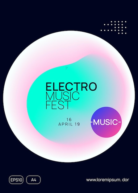 Cartaz de verão e panfleto de festival de música