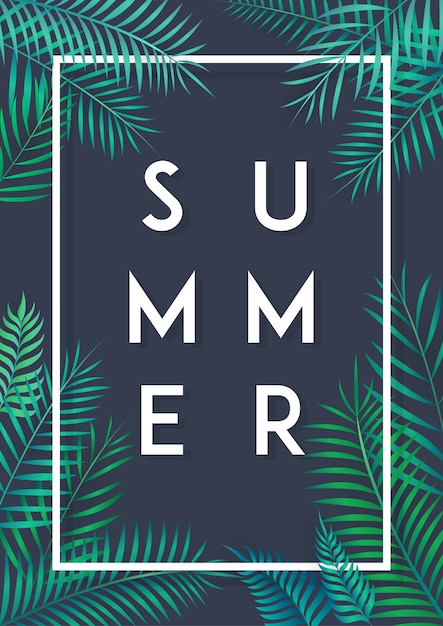 cartaz de verão tropical