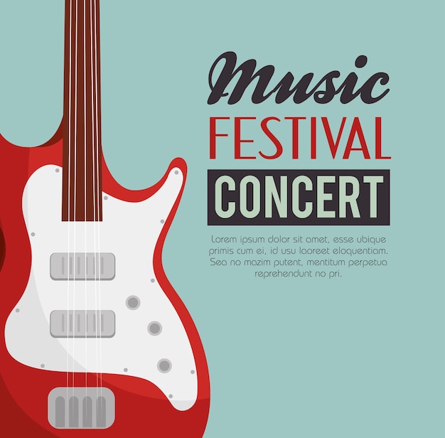 Cartaz do concerto do festival de música