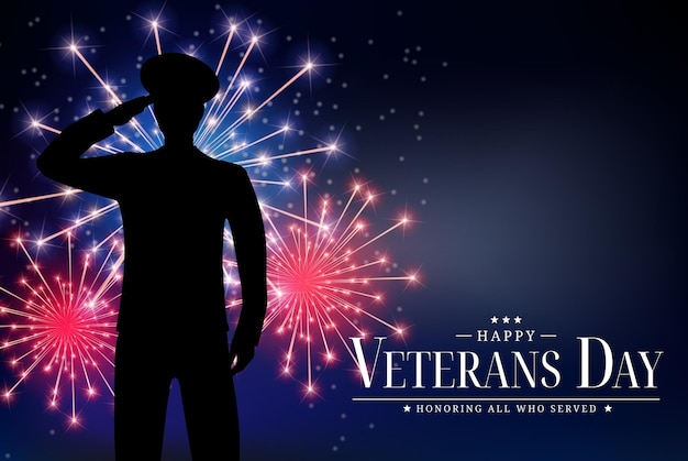 Cartaz do dia dos veteranos dos eua. ilustração vetorial. eps10