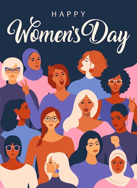 Cartaz do dia internacional da mulher.