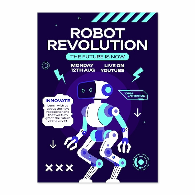 cartaz do evento da revolução dos robôs