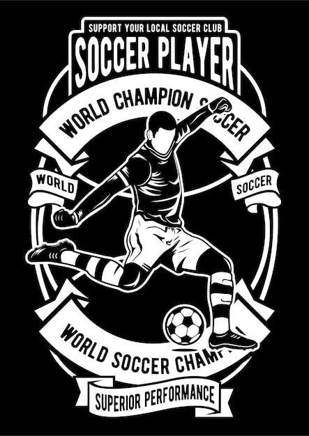 Cartaz do jogador de futebol