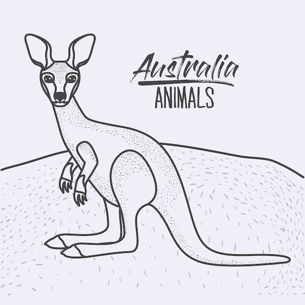 Vetor cartaz dos animais australianos