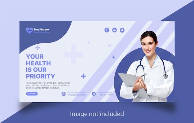 Cartaz e modelo de saúde médica