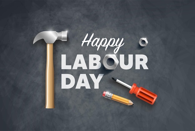 Cartaz feliz do dia do trabalho 1º de maio